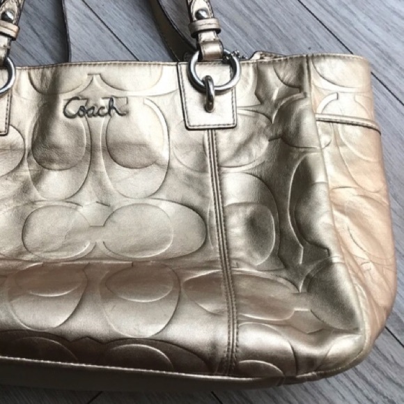 Coach Handbags - Authentic Gold Coach Shoulder bag